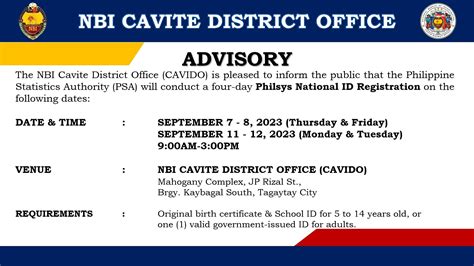 NBI Cavite District Office (CAVIDO) .